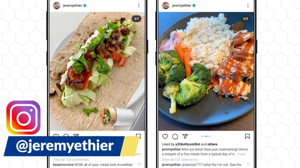 Meal plans on Instagram