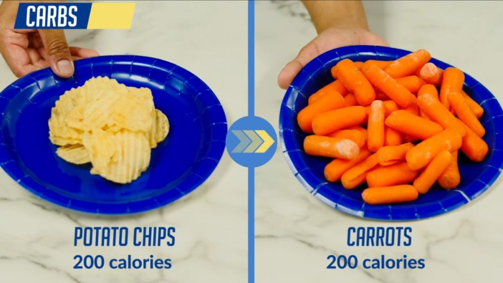 Swap potato chips for carrots
